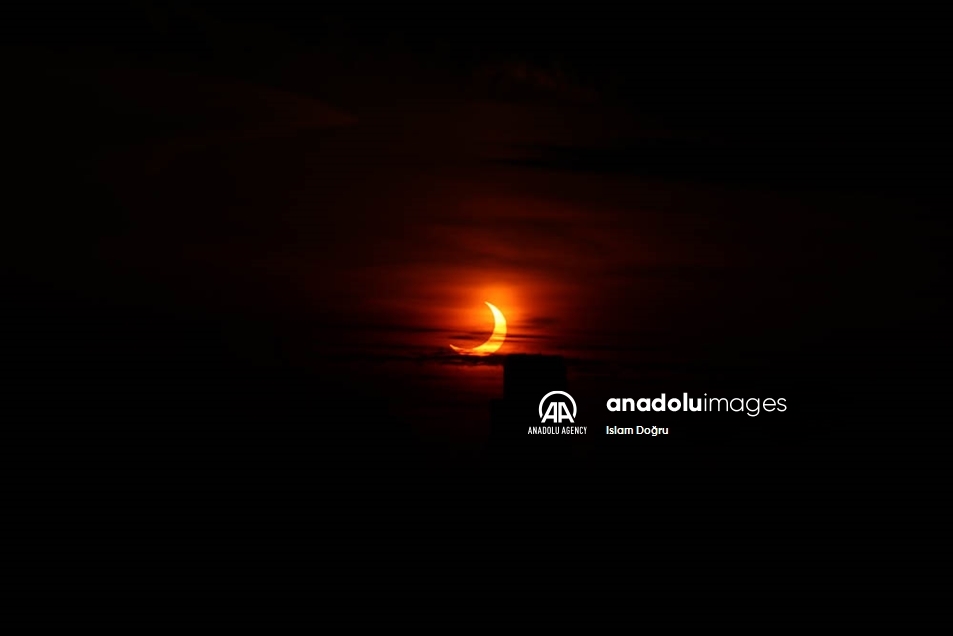 Imágenes del eclipse solar en Nueva York