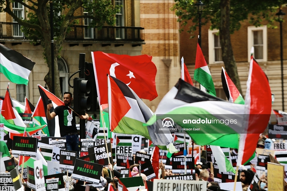Londra'da Filistin gösterisi 