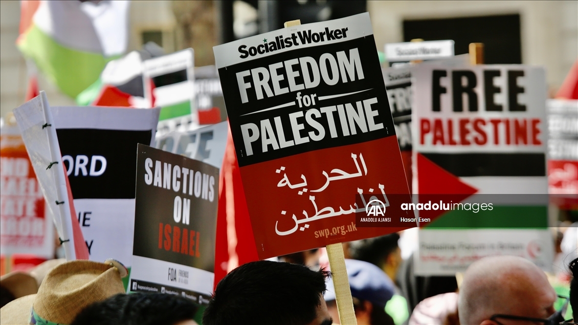 Londra'da Filistin gösterisi 