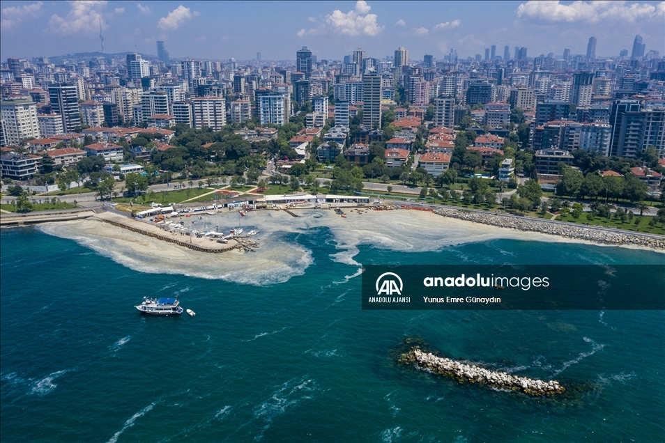 Deniz salyası Anadolu Yakası'nda görülmeye devam ediyor
