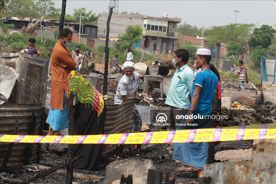 Yeni Delhi'deki Rohingya kampında yangın