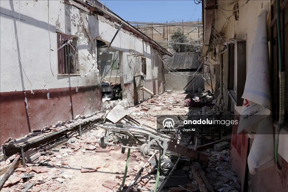 Terör örgütü YPG/PKK'nın Afrin'de hedef aldığı sivil hastane hizmet dışı kaldı