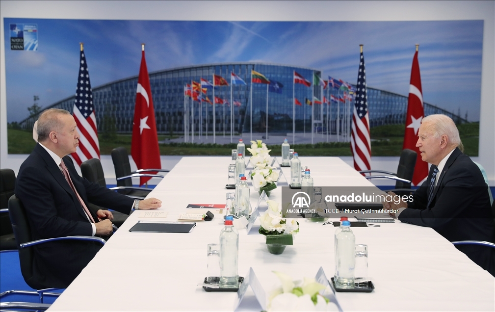 بدء لقاء أردوغان وبايدن في بروكسل 