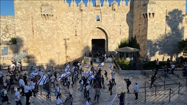 Far-right Israelis stage "flag march" in East Jerusalem