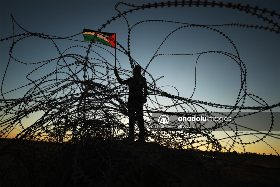 Protestas en Gaza contra la 'marcha de las banderas' de israelíes de extrema derecha