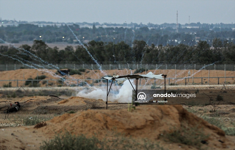 Protestas en Gaza contra la 'marcha de las banderas' de israelíes de extrema derecha
