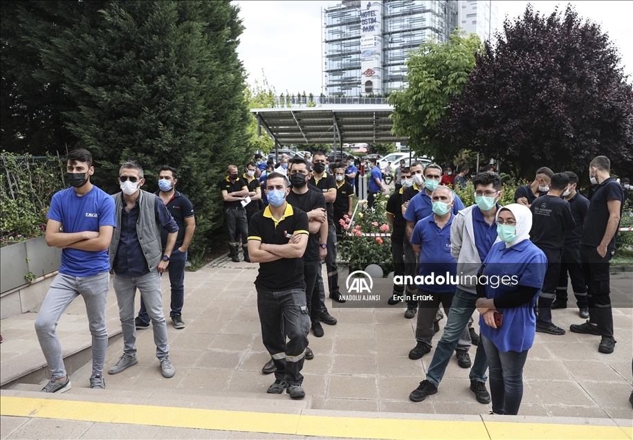 Ankara'da organize sanayi bölgesinde çalışanlara Kovid-19 aşısı yapıldı