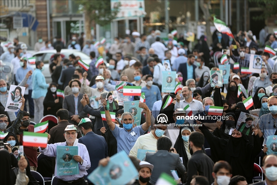 اجتماع حامیان ابراهیم رئیسی در میدان فلسطین تهران