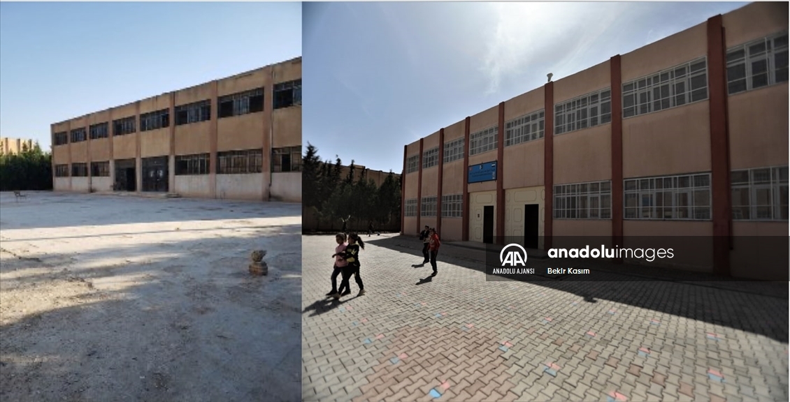 Tel Abyadlı çocuklar Türkiye'nin onardığı okullar sayesinde geleceğe umutla bakıyor