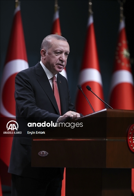 Cumhurbaşkanı Erdoğan, Cumhurbaşkanlığı Kabine Toplantısı'nın ardından açıklamalarda bulundu