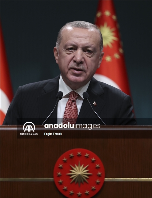 Cumhurbaşkanı Erdoğan, Cumhurbaşkanlığı Kabine Toplantısı'nın ardından açıklamalarda bulundu