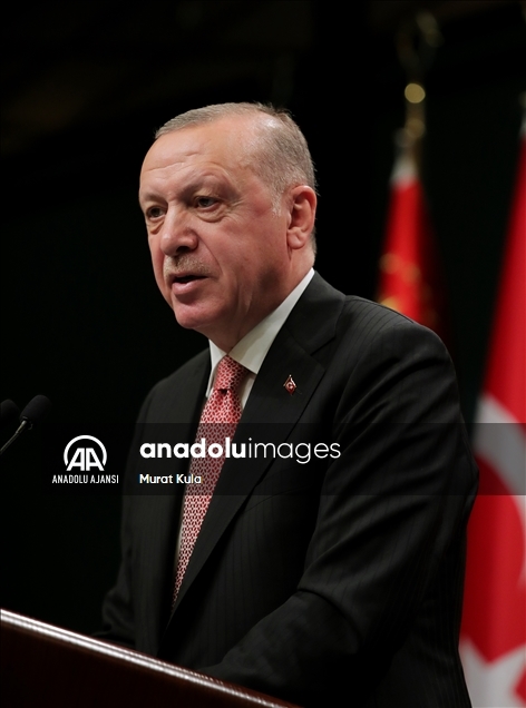 Cumhurbaşkanı Erdoğan, Cumhurbaşkanlığı Kabine Toplantısı'nın ardından açıklamalarda bulundu