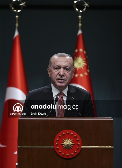 Cumhurbaşkanı Erdoğan, Cumhurbaşkanlığı Kabine Toplantısı'nın ardından açıklamalarda bulundu