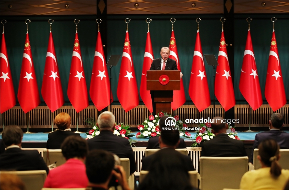Cumhurbaşkanı Erdoğan, Cumhurbaşkanlığı Kabine Toplantısı'nın ardından açıklamalarda bulundu