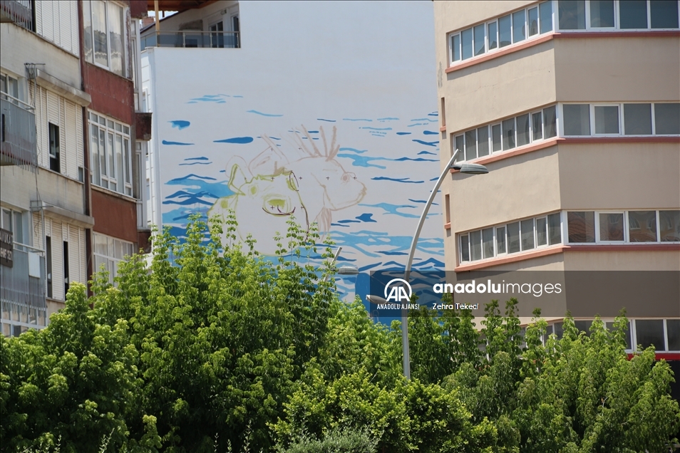 "Turizmin başkenti" Antalya'da duvarlar "mural art" ile renkleniyor