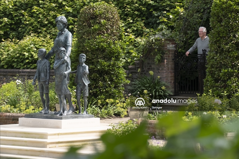 London, United Kingdom - July 02: Princess Diana Statue in Kensington Gardens