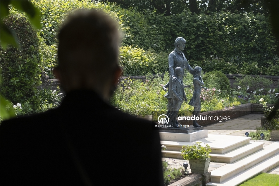 London, United Kingdom - July 02: Princess Diana Statue in Kensington Gardens