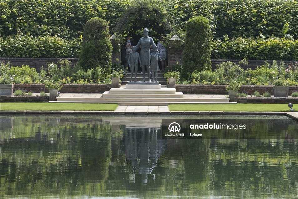London, United Kingdom - July 02: Princess Diana Statue in Kensington Gardens
