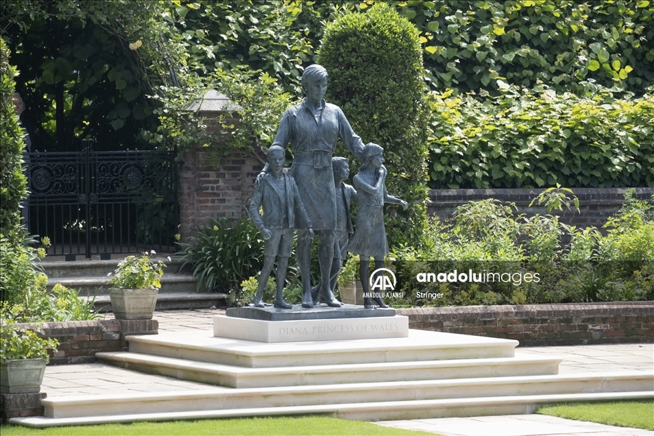 London, United Kingdom - July 02: Princess Diana Statue in Kensington Gardens