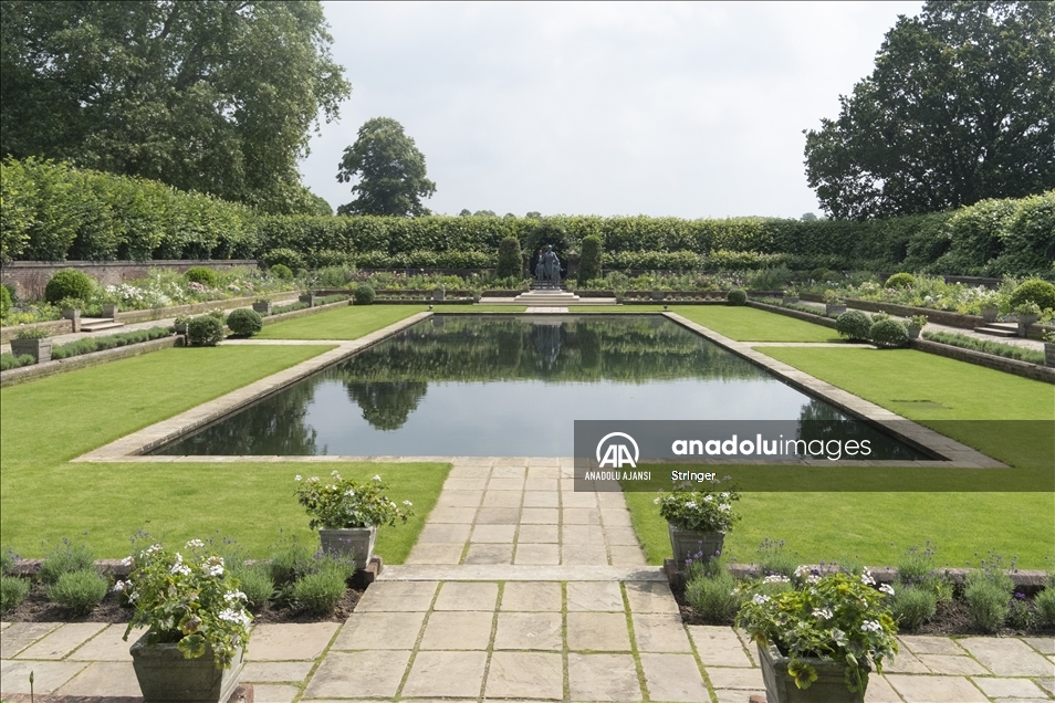 London, United Kingdom - July 02: Princess Diana Statue in Kensington Gardens