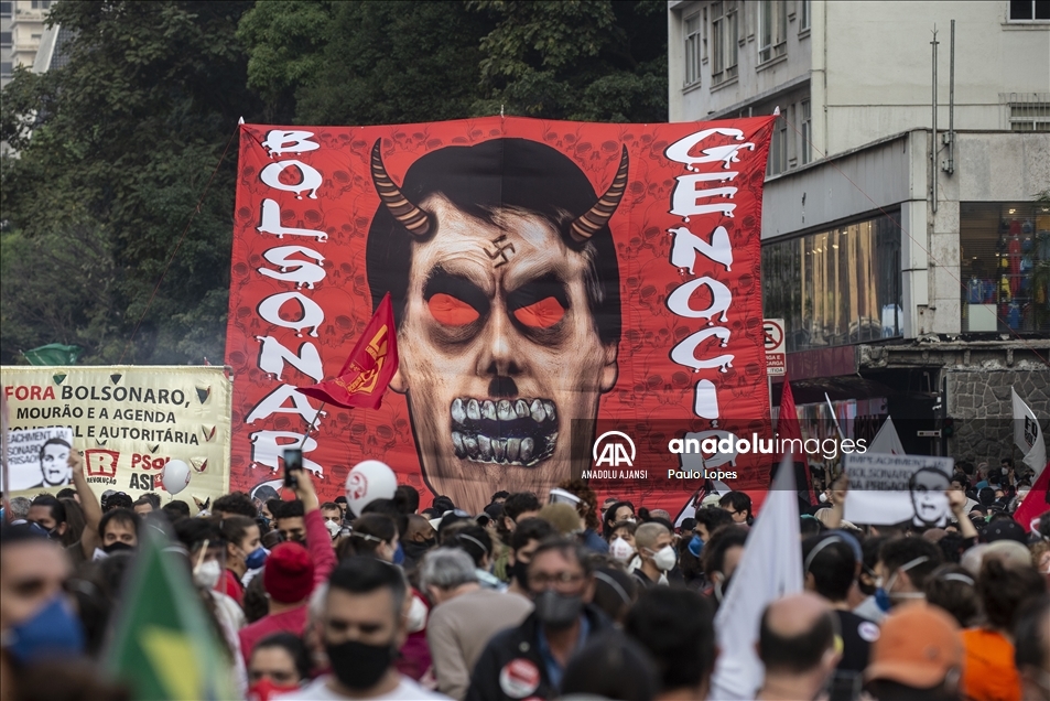 Demonstration against Bolsonaro in Sao Paulo