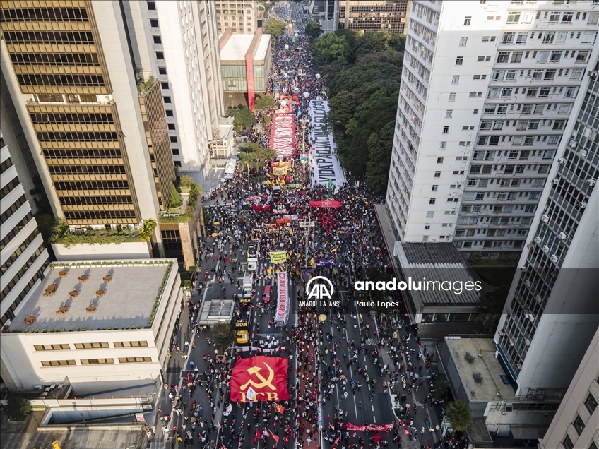 Demonstration against Bolsonaro in Sao Paulo