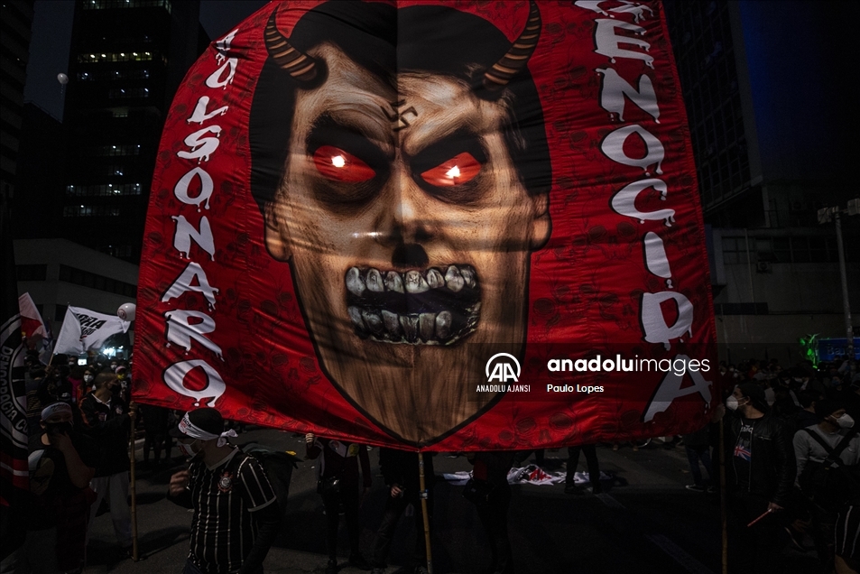 Demonstration against Bolsonaro in Sao Paulo