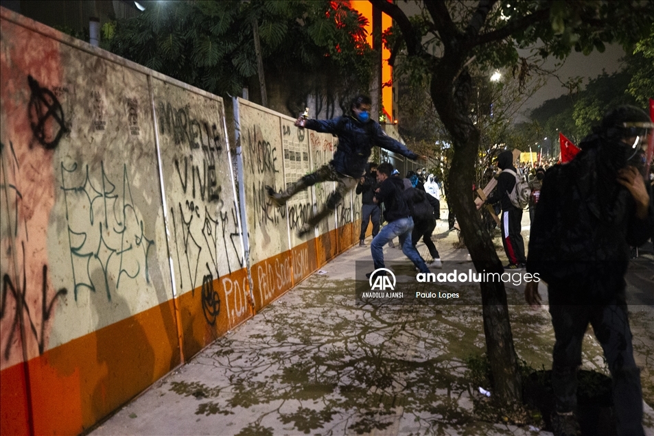 Demonstration against Bolsonaro in Sao Paulo