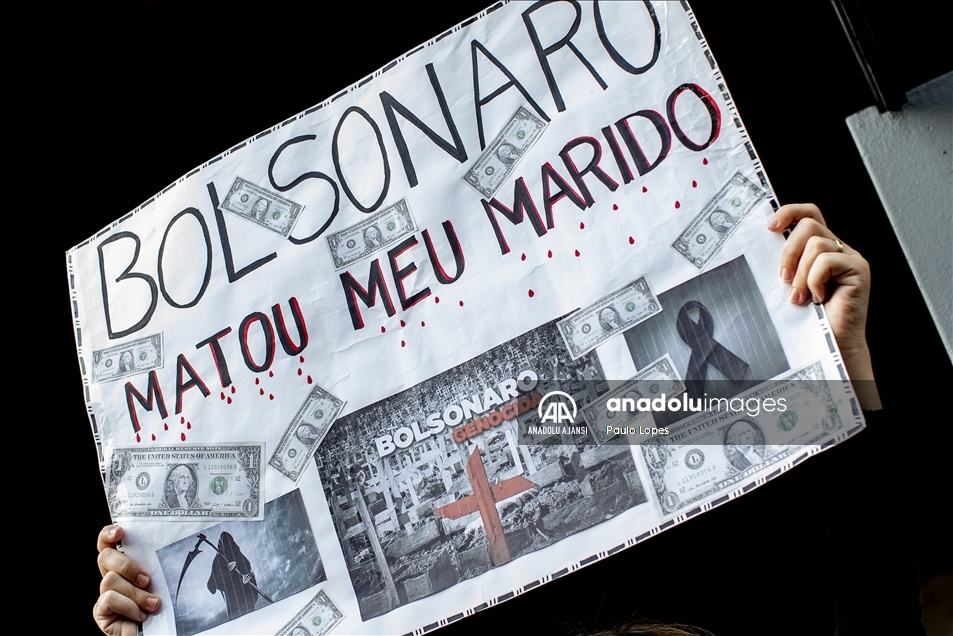 Demonstration against Bolsonaro in Sao Paulo