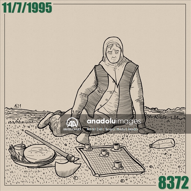 Karikatür sanatçısı Delic, Srebrenitsa'daki soykırımın vahametini çizimleriyle anlatıyor