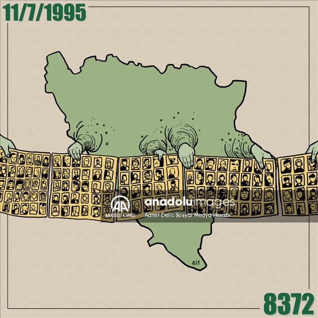 Karikatür sanatçısı Delic, Srebrenitsa'daki soykırımın vahametini çizimleriyle anlatıyor