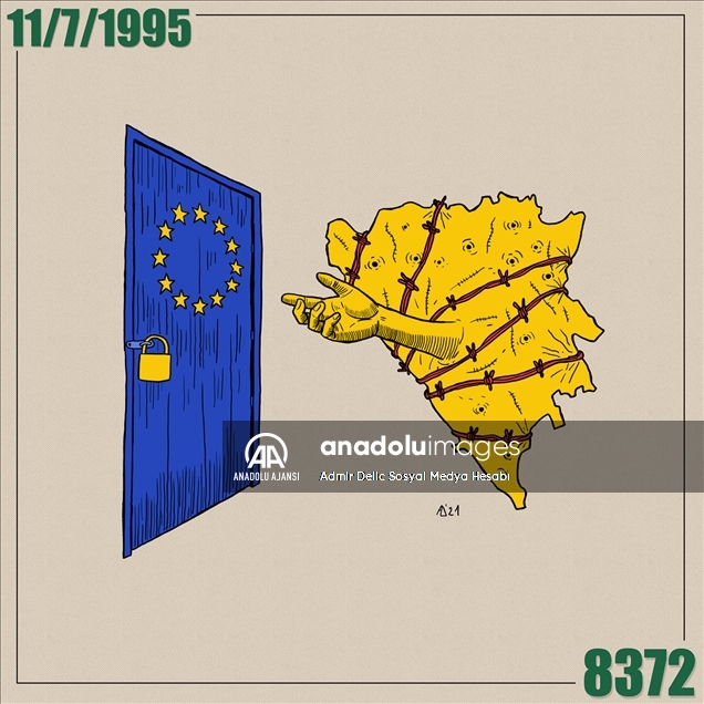 Karikatür sanatçısı Delic, Srebrenitsa'daki soykırımın vahametini çizimleriyle anlatıyor