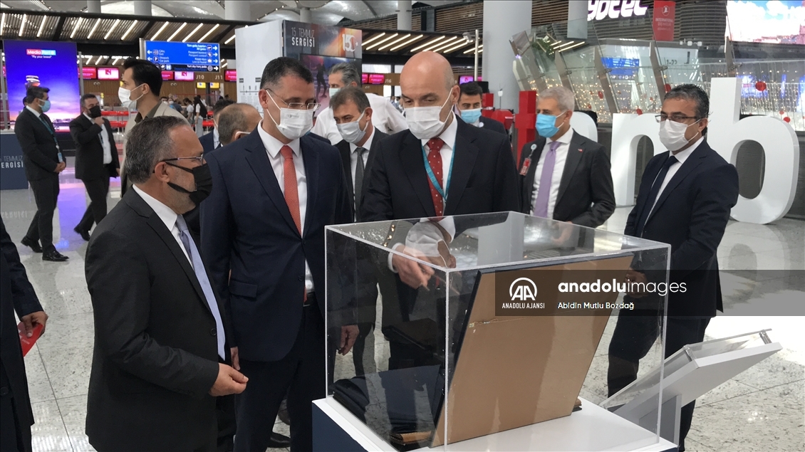 İstanbul Havalimanı’nda, 15 Temmuz Demokrasi ve Milli Birlik Günü sergisi açıldı