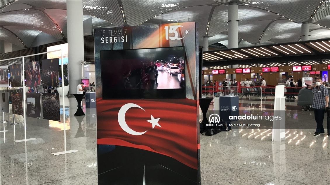 İstanbul Havalimanı’nda, 15 Temmuz Demokrasi ve Milli Birlik Günü sergisi açıldı