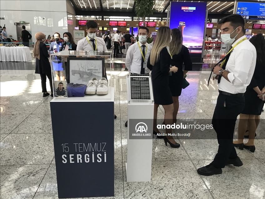 İstanbul Havalimanı’nda, 15 Temmuz Demokrasi ve Milli Birlik Günü sergisi açıldı