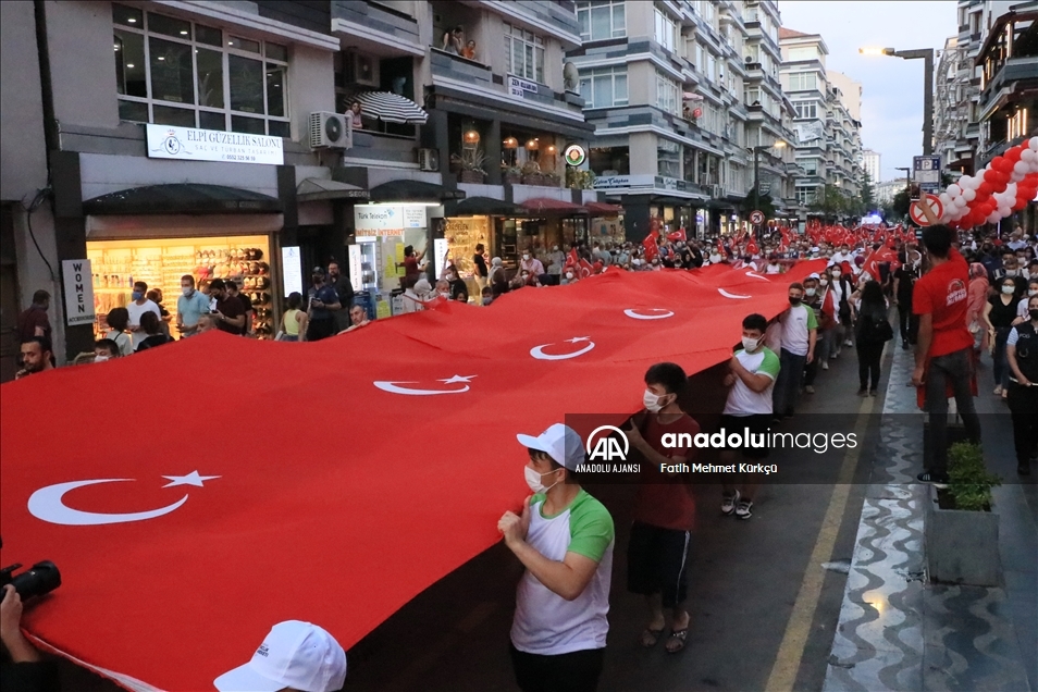 Samsun, Kastamonu ve Sinop'ta 15 Temmuz şehitleri için yürüyüş düzenlendi