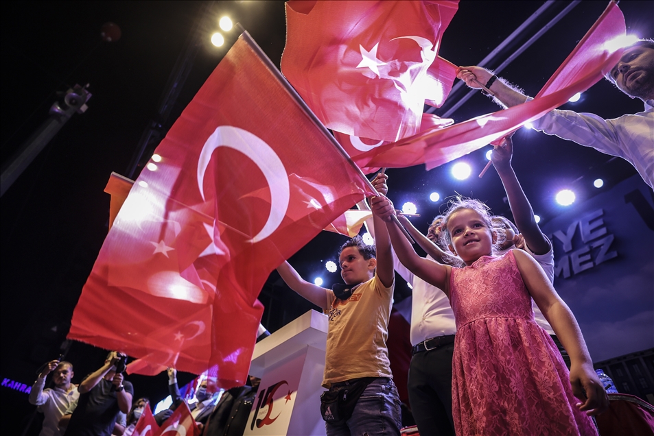 Peringatan Hari Demokrasi dan Persatuan Nasional 15 Juli di Turki