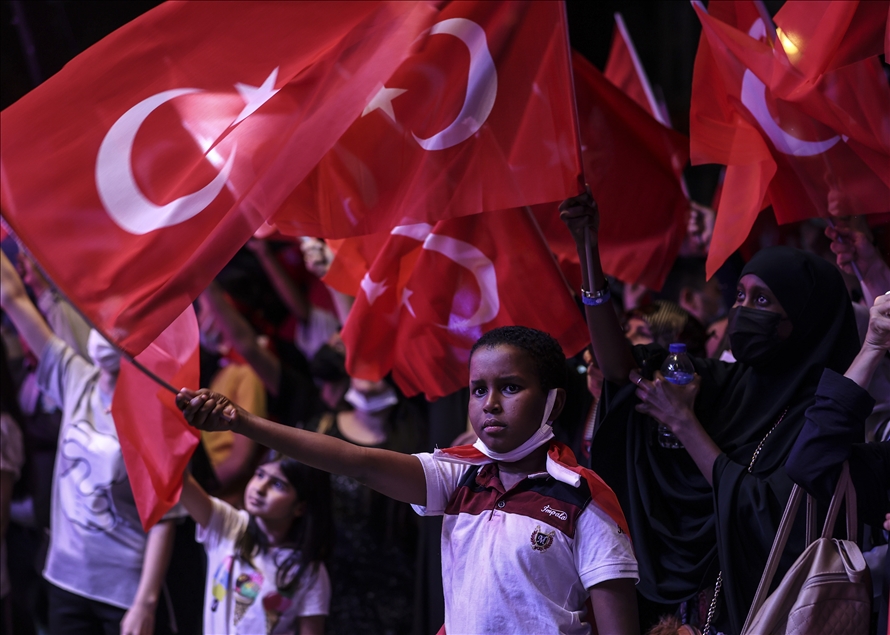 Peringatan Hari Demokrasi dan Persatuan Nasional 15 Juli di Turki