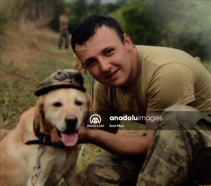 Oğullarını şehit verdikleri saldırıda gazi olan görev köpeği Atmaca'yı sahiplendiler