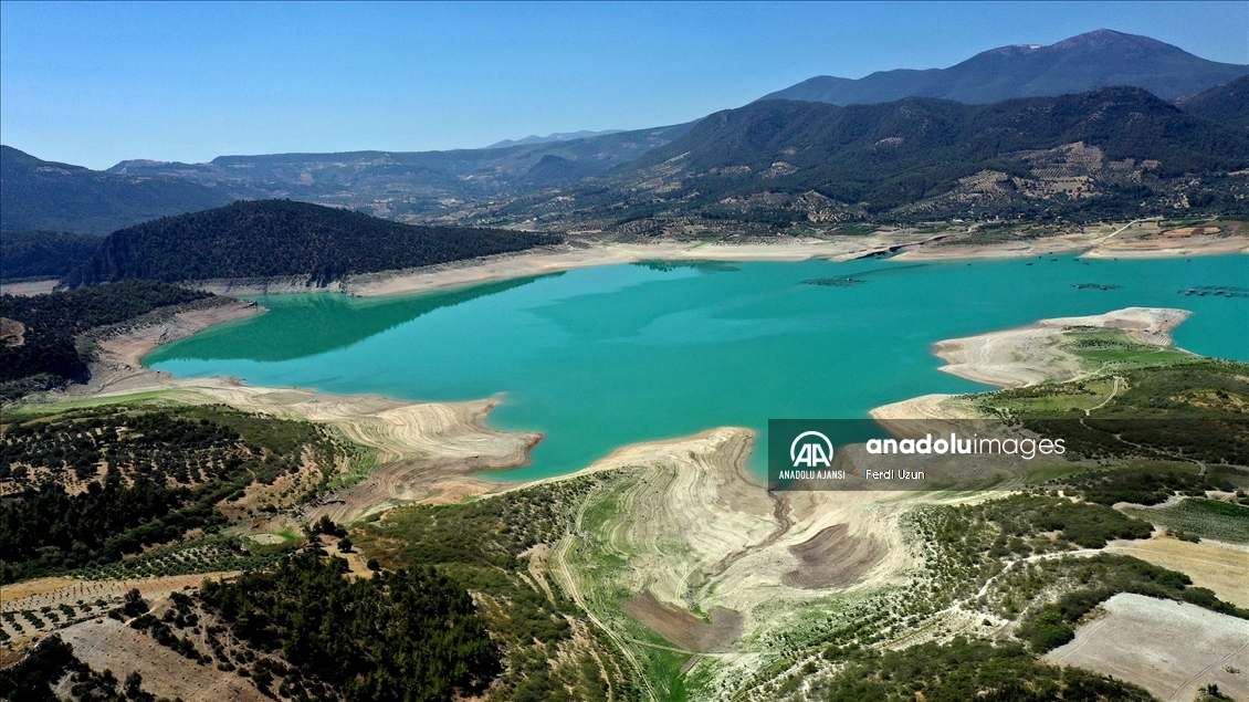 Aydın'daki Arapapıştı Kanyonundaki sular kuraklık nedeniyle çekildi
