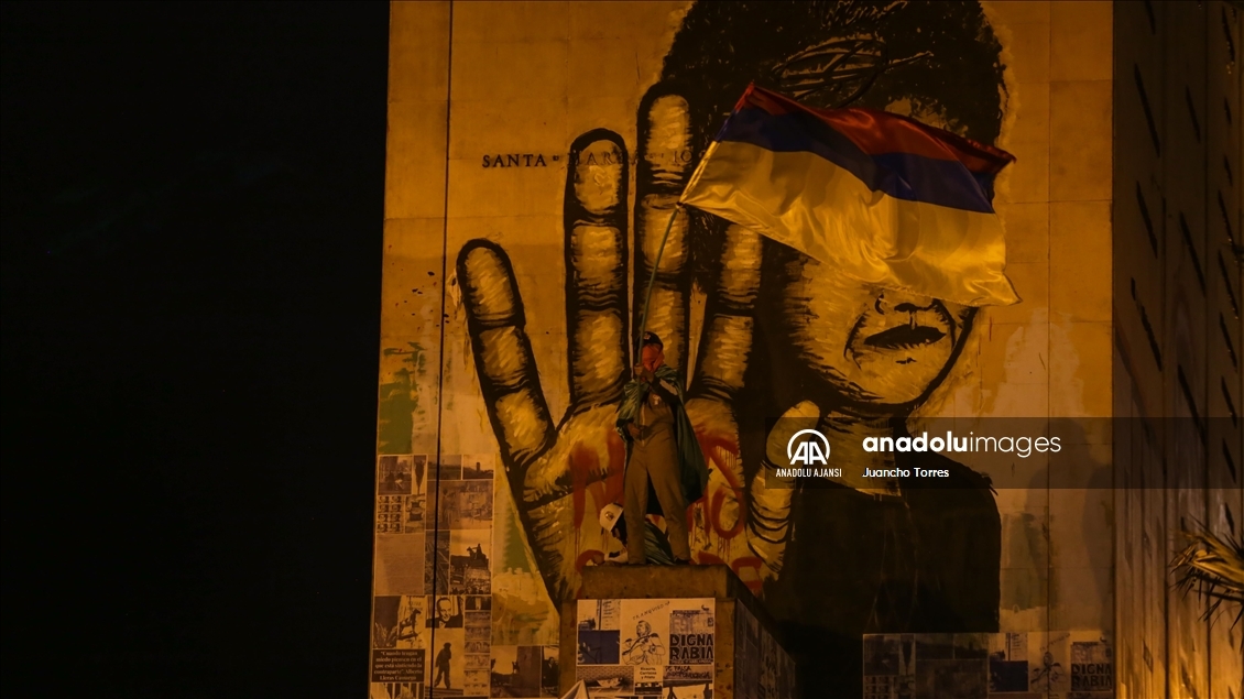 Kolombiya'da protestolarda hayatını kaybedenler için anma töreni düzenlendi