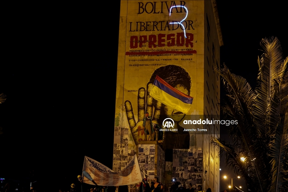 Kolombiya'da protestolarda hayatını kaybedenler için anma töreni düzenlendi