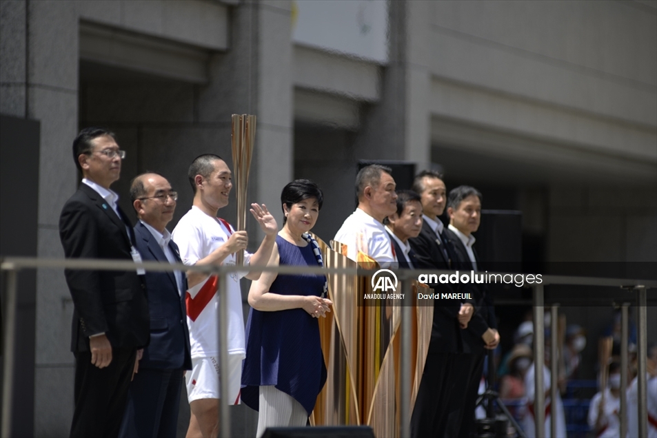 Concluye la última etapa del relevo de la antorcha olímpica en Tokio, Japón