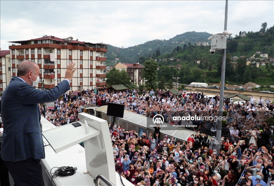 Cumhurbaşkanı Recep Tayyip Erdoğan Rize'de 