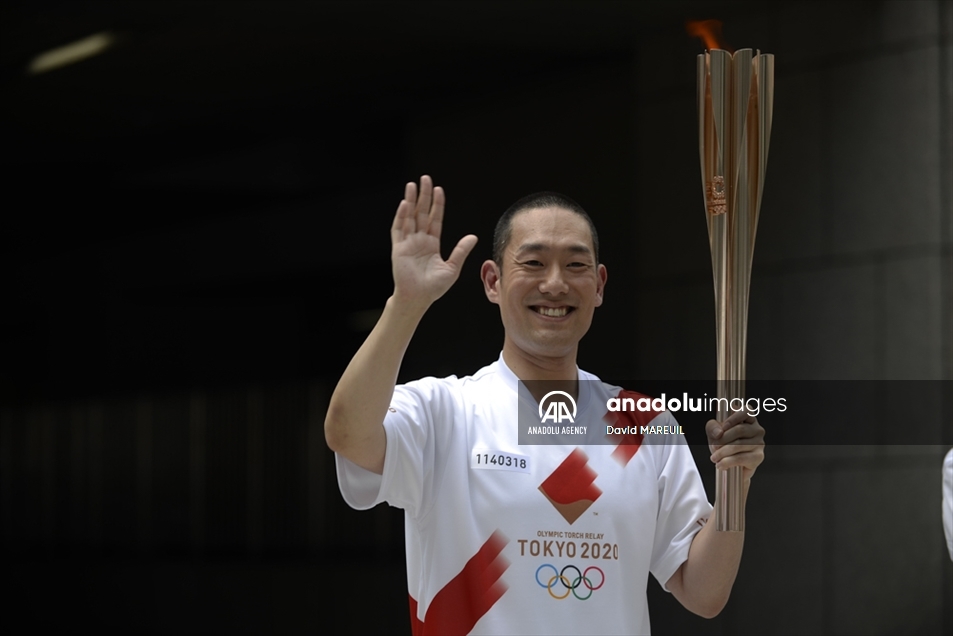 Concluye la última etapa del relevo de la antorcha olímpica en Tokio, Japón