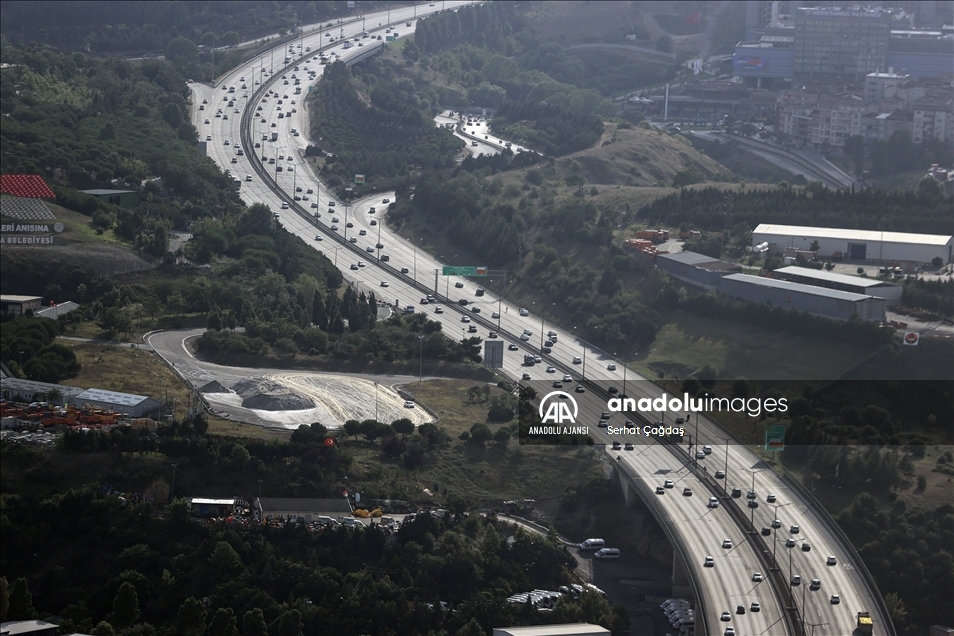 İstanbul'da helikopterli trafik denetimi