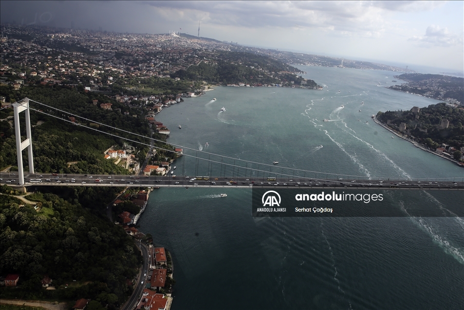 İstanbul'da helikopterli trafik denetimi