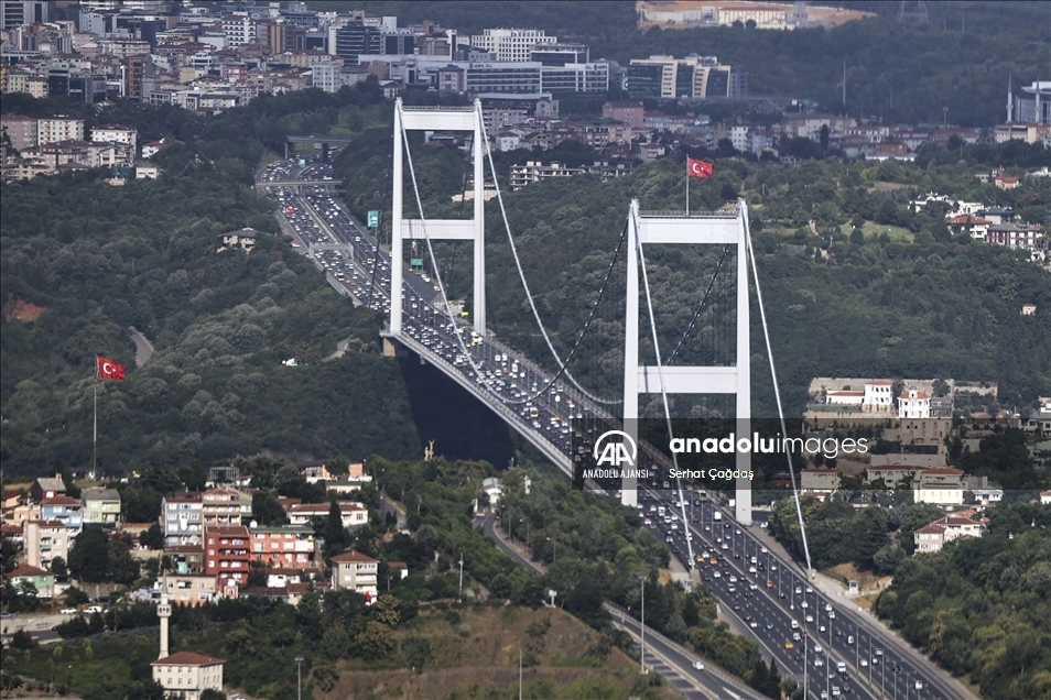 İstanbul'da helikopterli trafik denetimi