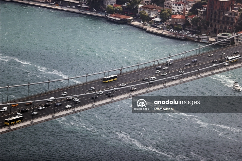 İstanbul'da helikopterli trafik denetimi