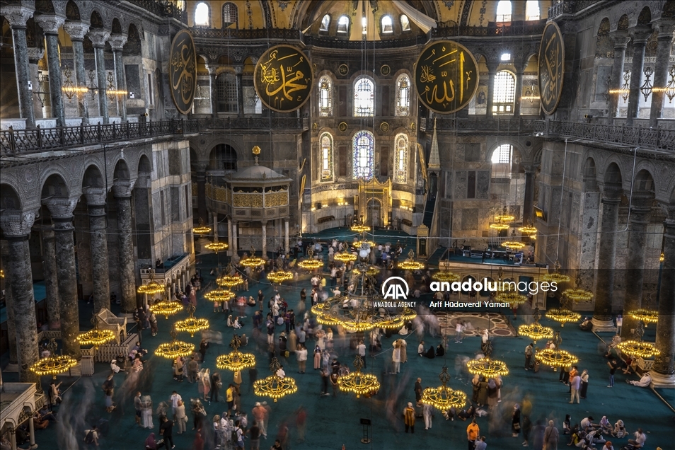 First anniversary of reopening of Hagia Sophia Grand Mosque for worship
